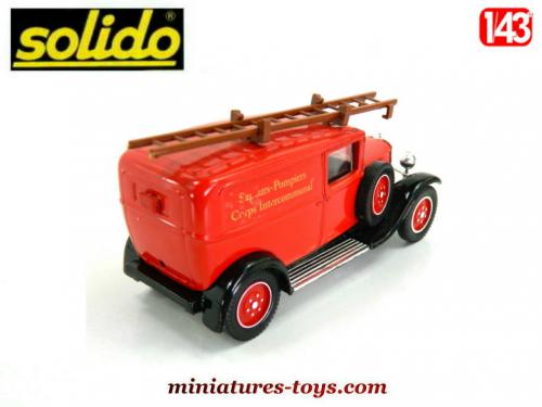 Dubray 1/43 Citroën C4 1930 Sapeurs-Pompiers Lyon Rouge - Miniature Occasion
