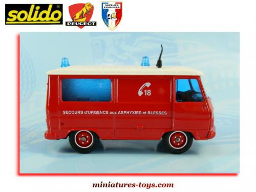 Model Presse 1/43 - Peugeot J9 Pompiers VSR BBP 1984 - Miniature Métal - Neuf