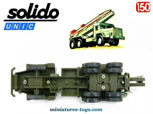 SOLIDO UNIC SAHARA lance fusée 70' foncé roues crantées boulonné militaire II 