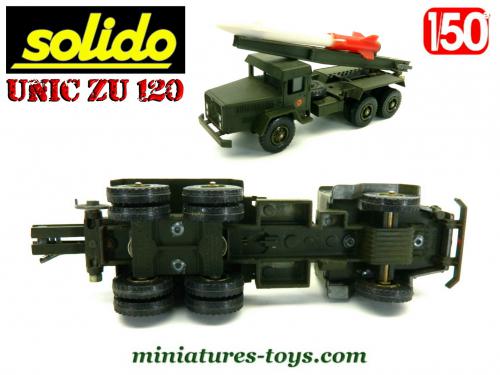 Camion Militaire Solido 1/43 – UNIC Sahara Lance-missile – Vert, Moulé, Boîte D’origine