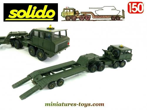 Le Berliet T12 et sa semi porte char en miniature Solido au 1/50e