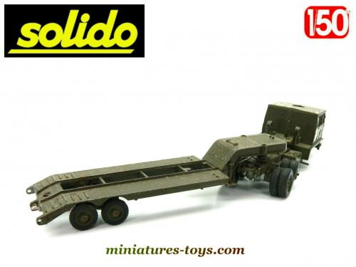 Miniature Solido 211 – Berliet T12 Porte Char – Vert Métal – Occasion France