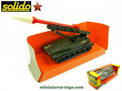 SOLIDO CHAR PT76 LANCE FUSEE 2 GUIDES LATERAUX RAMPE DE LANCEMENT REPRO