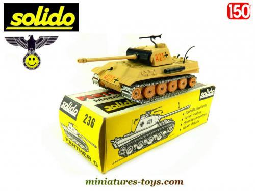 Véhicule miniature Solido Char Panther G Canon bi-tube