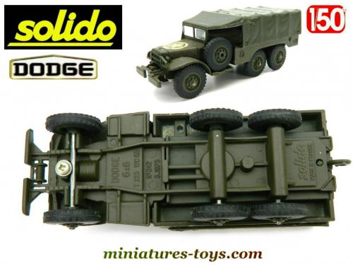 Camion Militaire Dodge 6x6 Bâché Avec 2 Soldats – France Jouet FJ – Échelle 1:55 (Années 60)