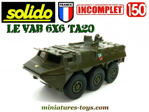 Solido VAB 6x6 1/50 N°251 – Miniature Militaire France, Vert, édition 09/76, Neuve