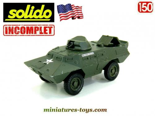 SOLIDO blindé  US COMMANDO militaire tourelle canon xm 706 