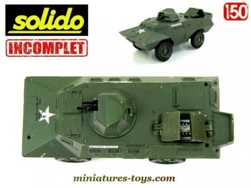 blindé  US COMMANDO militaire tourelle canon xm 706 SOLIDO 