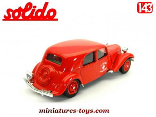 Modèle Réduit Solido 1/43 Citroën 15 Six Pompiers - Occasion En Bon état