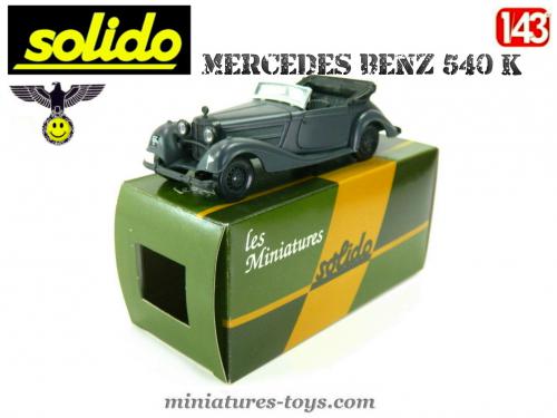 Miniature Solido édition Limitée – Mercedes 540 K Militaire, échelle 1/50, Verte