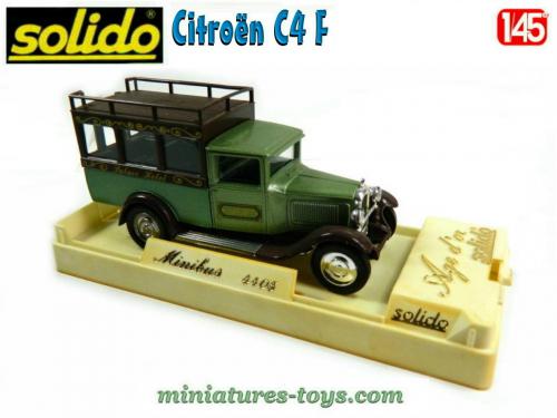 Solido 1/43 AN306 - Autocar Type A 1937 Bleu, Fabrication Française, Bon état