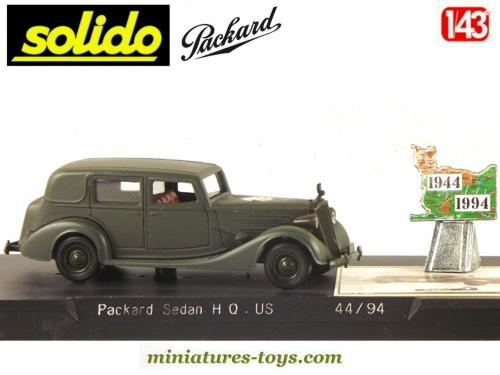 Solido France N°37 - Packard 1937 Militaire, Échelle 1/50, Miniature Verte