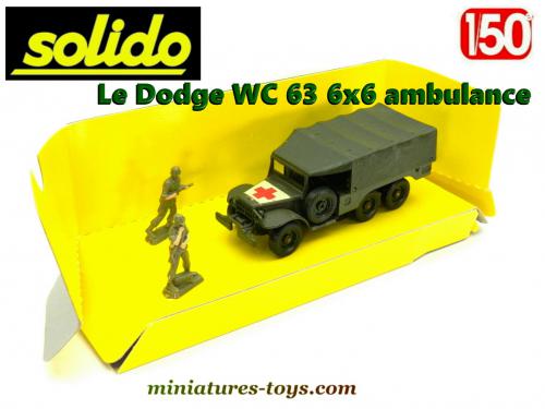 Camion Militaire Dodge 6x6 Bâché Avec 2 Soldats – France Jouet FJ – Échelle 1:55 (Années 60)