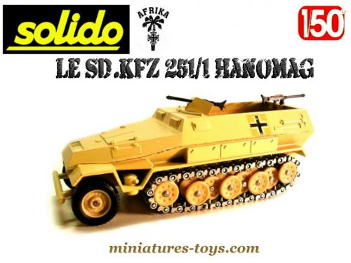 Solido 1/50, Blindé SdKfz 251 projecteur, Afrika Korp