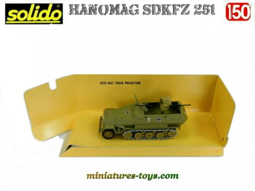 L'Hanomag SdKfz 251 sable porte projecteur en miniature de Solido au 1/50e