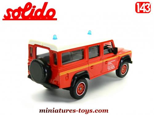 Miniature Solido Land Rover Defender BEMAEX – Sapeurs Pompiers – Échelle 1/43, Occasion