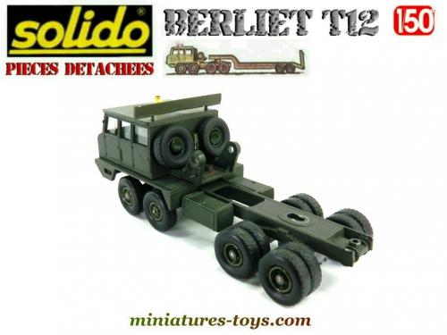 Support Roue De Secours SOLIDO VEREM Complet Pour Berliet T12 Kaki - Pièce Vintage