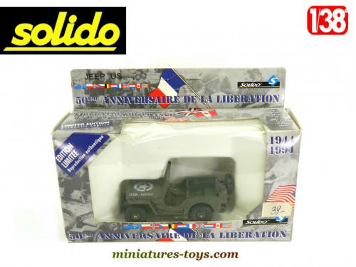 Solido Militaire 1/43 - Jeep Willys Sanitaire - 1982 - Vert Armée - Figurine De Collection