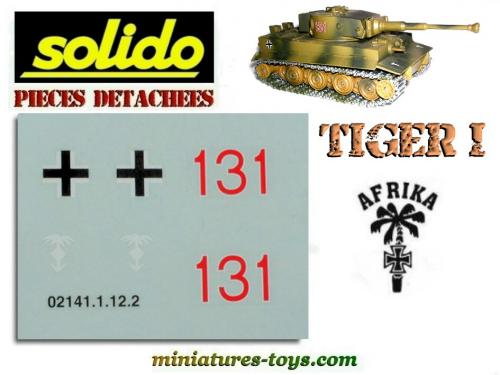 Planche De Décalcomanies 1/50 Pour Chars Allemands - Maquettes Solido, Verem, Etc.