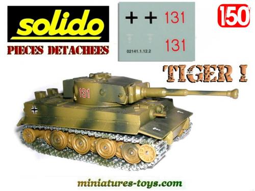 SOLIDO MILITAIRE VEREM REF 9023 CHAR TIGRE I SABLE CAMOUFLAGE 2 TONS NEUF BOITE