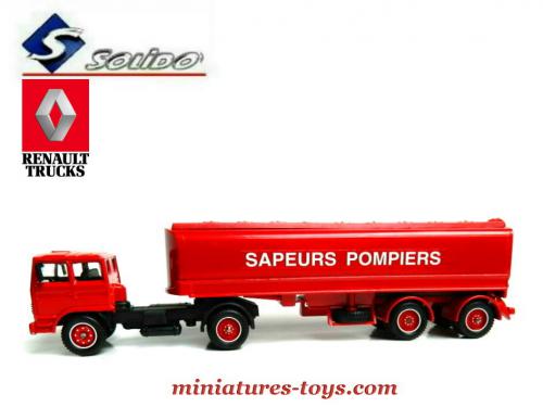 Le Renault Saviem Semi Remorque Citerne Pompiers Miniature Solido Au 1 50e 2703