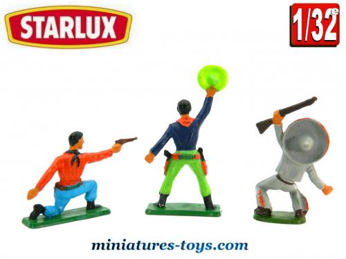 Lot De 3 Anciennes Figurines Starlux En Plastique - Bon état