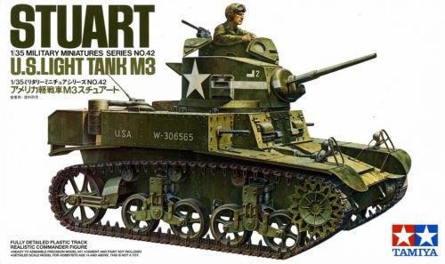 Maquette Tamiya 1/35 Char Léger Américain M3 Stuart Version Tardive - Kit Plastique à Monter WWII - Modélisme Militaire
