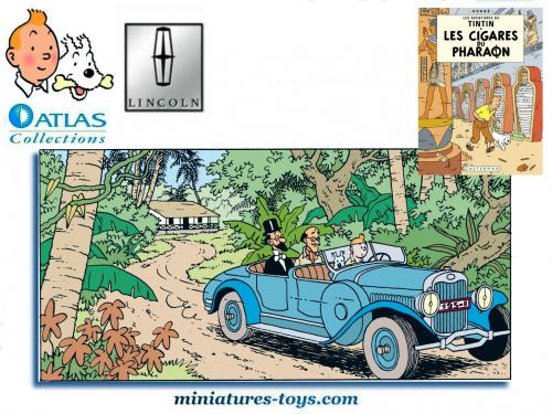 voiture tintin 1/43 cigares du pharaon  1955 lincoln torpetdo main image 1