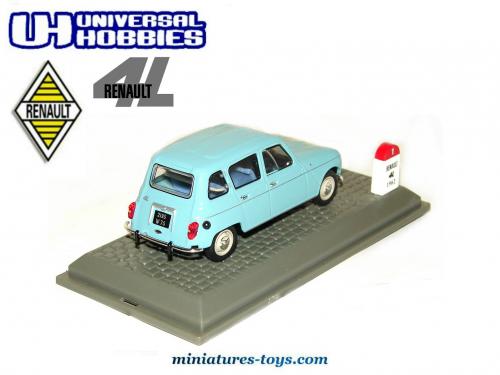 RENAULT 4L 1962 BLEU CIEL MINIATURE 1/43 VOITURE AUTOMOBILE ANCIEN