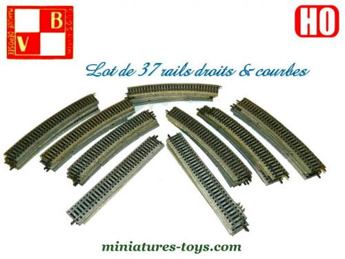 Lot De Rails VB HO – Droits, Courbes, Aiguillages – 2 électriques, 2 Manuels – Vintage Années 50