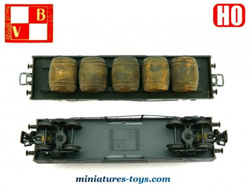 HAXO WAGON PLAT PORTE VOITURES LAITON/AMF87 (HUET MAKETTE LOCO DIFFUSION VB REE