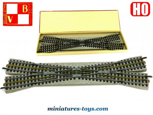 FALLER AMS HO Lot + 80 Rails Bord Marron Croisement Voie