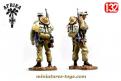 La figurine métal du soldat allemand de l'Afrika Korps en 1942 au 1/32e