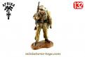 La figurine métal du soldat allemand de l'Afrika Korps en 1942 au 1/32e