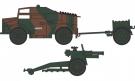 Le kit du canon de 25 pounder anglais et de son tracteur Morris Airfix au 1/76e