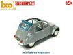La 2CV Citroën grise 1957 miniature par Ixo Models Altaya au 1/43e incomplète