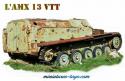 Le char français AMX 13 VTT en miniature Solido au 1/50e incomplet