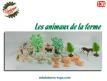 Les 41 animaux de la ferme et figurines en miniatures plastique au 1/36e