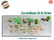 Les 41 animaux de la ferme et figurines en miniatures plastique au 1/36e