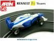 La Formule 1 Renault bleue et blanche en miniature pour circuit Artin au 1/43e