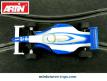 La Formule 1 Renault bleue et blanche en miniature pour circuit Artin au 1/43e