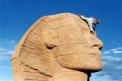 Le sphinx du film Asterix et Cléopâtre en résine souvenir du parc