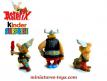 Un ensemble de 3 figurines Kinder Surprise inspirées du monde d'Asterix