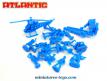 Un ensemble de 16 figurines de l'armée de l'air par Atlantic au 1/76e