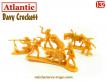 Un lot de 5 figurines de Davy Crockett et les trappeurs par Atlantic au 1/32e