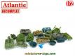 Un lot de 15 véhicules militaires miniatures Atlantic incomplets au 1/72e