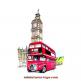 Le bus anglais montre horloge en miniature chrome au 1/100e