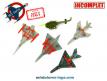 Un lot de 5 avions miniatures en métal incomplets au 1/150e