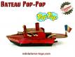 Le Bateau Pop-Pop Le Redoutable en miniature vintage réalisé en métal