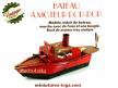 Le Bateau Pop-Pop Le Redoutable en miniature vintage réalisé en métal